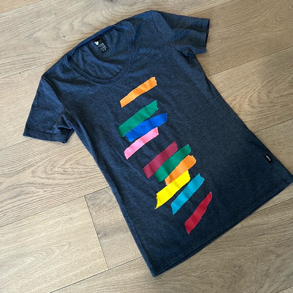 Grey T-shirt with Jack Bush print from Vancouver Art Gallery